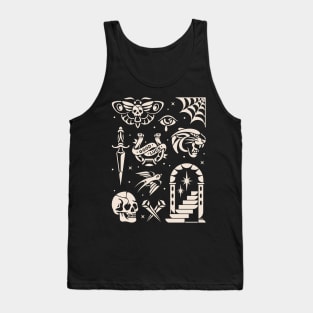 Traditiona tattoo flash Tank Top